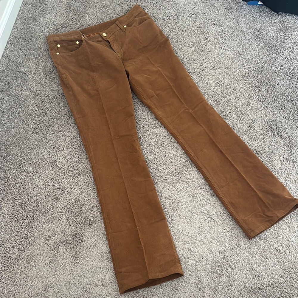 Tory Burch Brown Boot Cut Pants with Luxurious Texture
